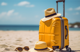 Suitcase in the beach Suitcase in the beach